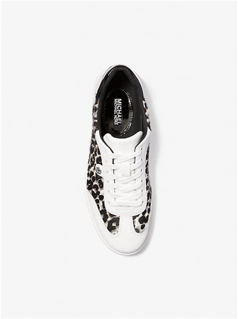 Scotty Leopard Print Calf Hair Sneaker 